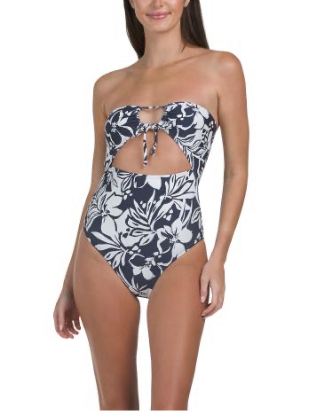 NWT Roxy swell seekers Peekaboo one piece Blue & White Cutout size S - Picture 5 of 8